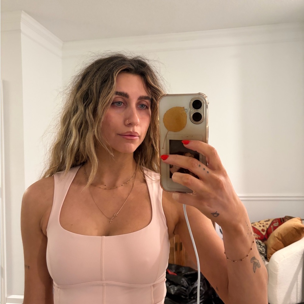 Women's Pink Sleeveless Top